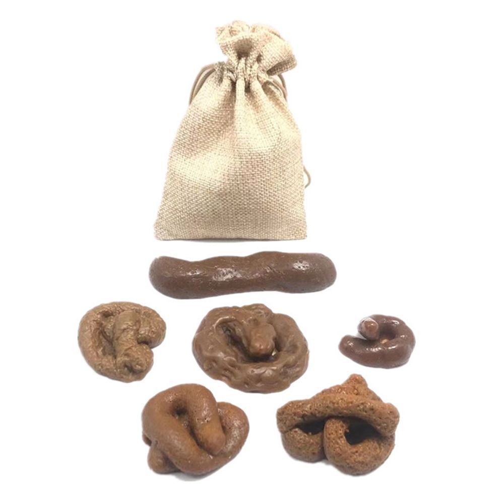 Fake Poop Gag Gift - 6개입 똥 모양 안티스트레스 장난감, 휴일