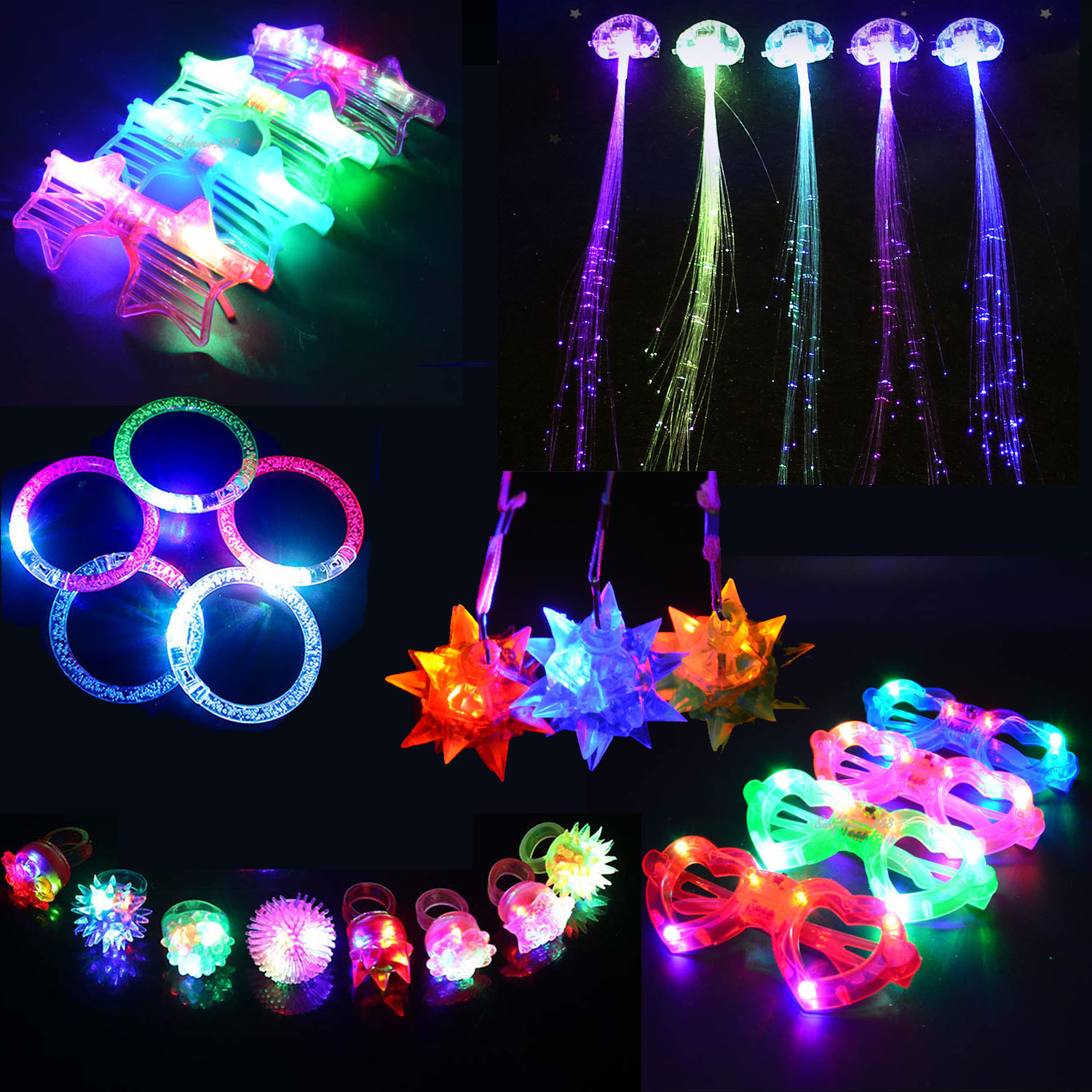 Glow In The Dark Party Glasses - 빛나는 빛나는 파티 호의 장난감 세트