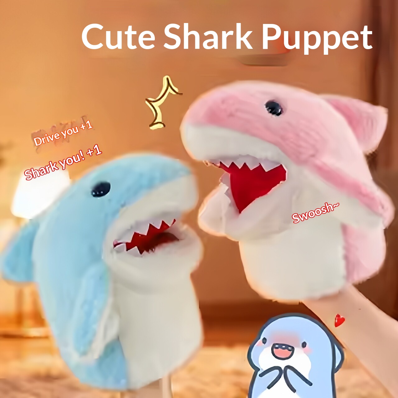 Prank Toys - 상어 손인형 봉제상어 팔 장갑 장난감