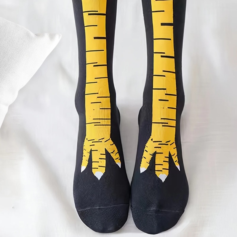 1/2/5켤레 여성용 니하이 양말 트렌디한 만화풍 재미 - Funny Chicken Leg Socks 리뷰 및 가격