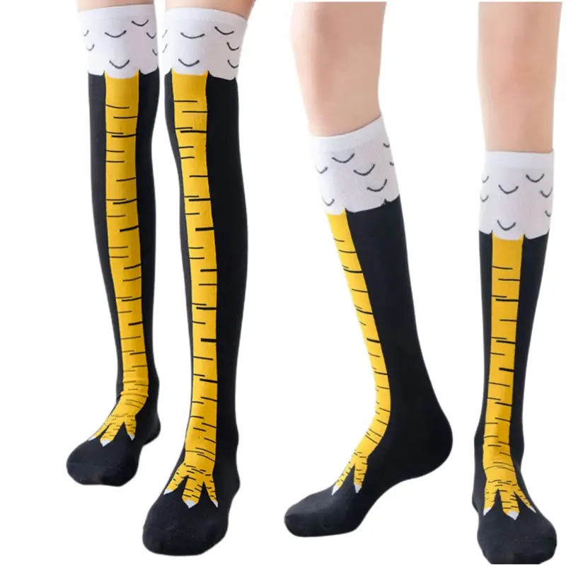 1/2/4 쌍 여성 무릎 높이 양말 유행 만화 재미 있 - Funny Chicken Leg Socks 리뷰 및 가격