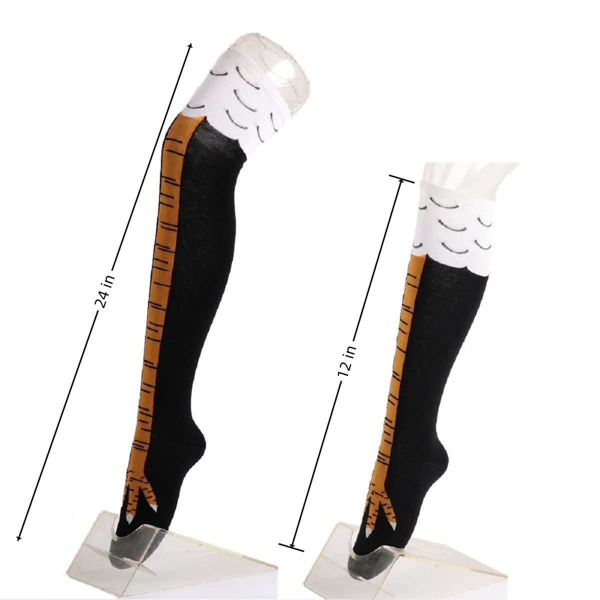 여성용 허벅지 높이 스타킹, 닭 발 프린트, 긴 양말, - Funny Chicken Leg Socks 리뷰 및 가격