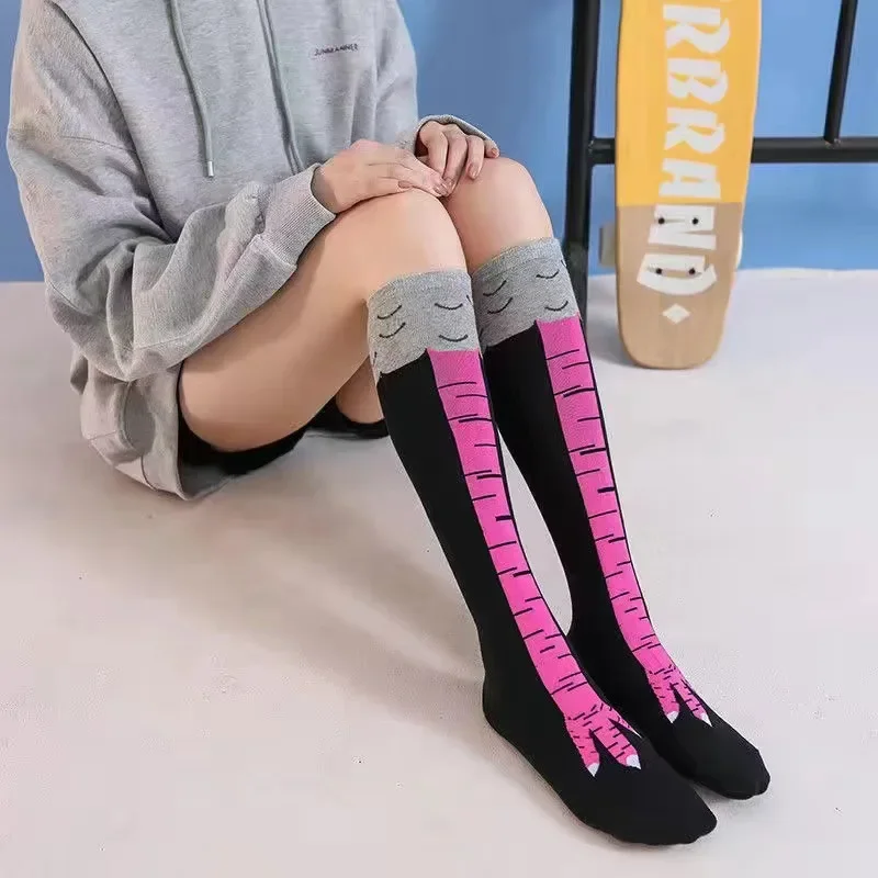 재미 있은 치킨 발 스타킹 무릎 압력 얇은 다리 긴 스 - Funny Chicken Leg Socks 리뷰 및 가격