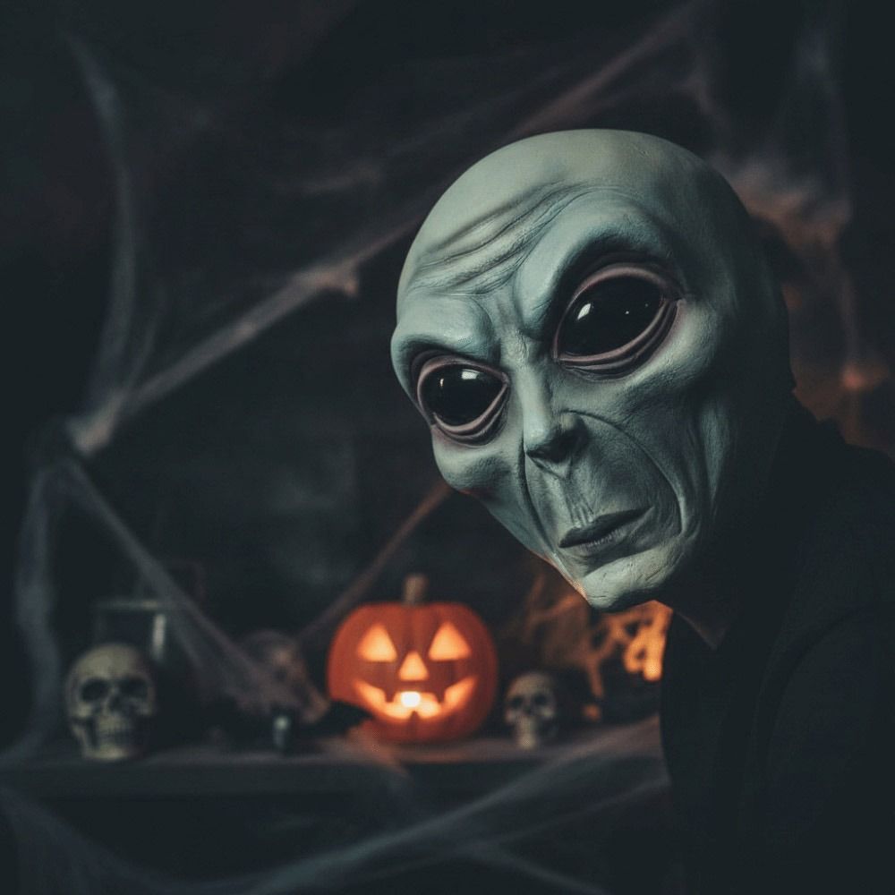 라텍스 소재 외계인 마스크 풀 페이스 마스크 녹색 외계 - Latex Alien Mask Realistic 리뷰 및 가격