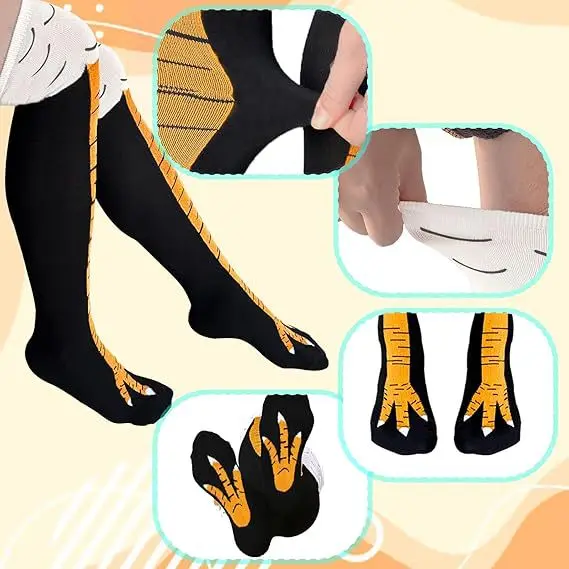 무릎 길이의 유행 여성 양말 치킨 피트 재미 있은 맞춤 - Funny Chicken Leg Socks 리뷰 및 가격
