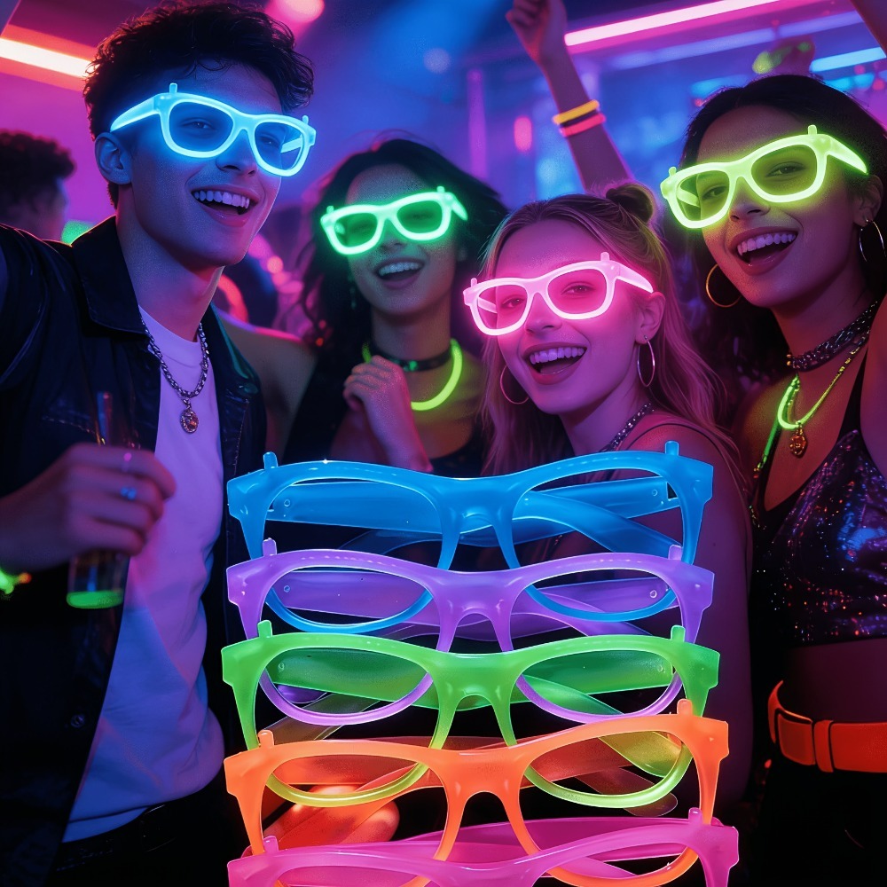 5/12pcs UV 글로우 인 더 다크 안경 재미있는  - Glow In The Dark Party Glasses 리뷰 및 가격