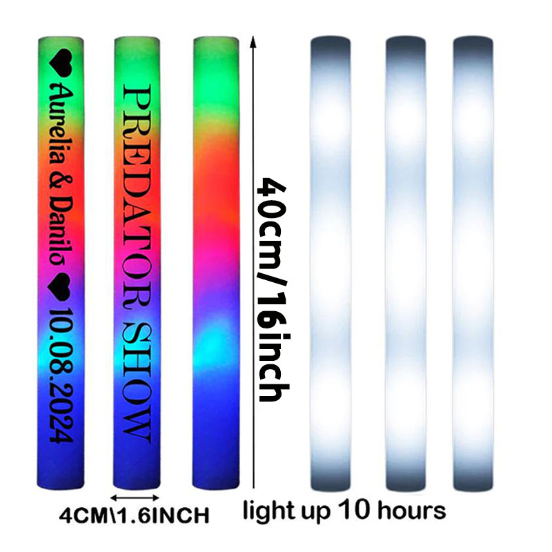 30개 LED 발광 폼 스틱, 맞춤형 점멸 발광 스틱, - Flashing Led Foam Sticks Party 리뷰 및 가격