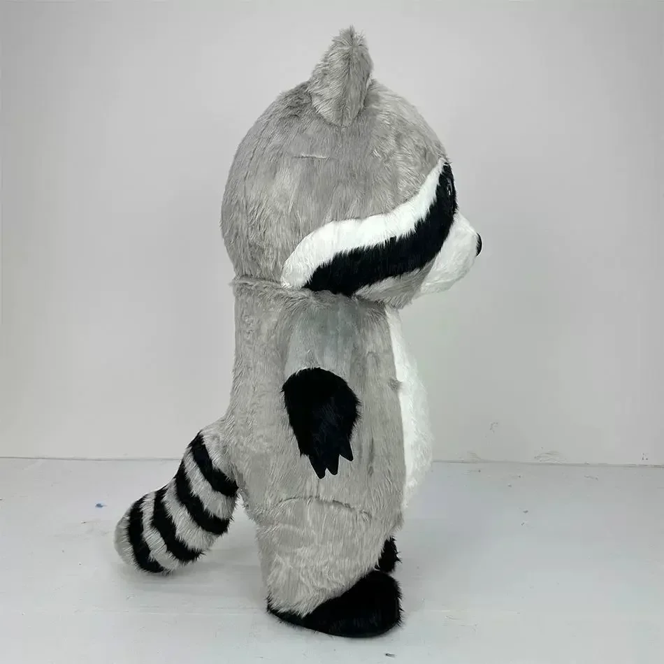 회색 플러시 소재의 풍선 라쿤 마스코트 의상, 할로윈, - Costumes 리뷰 및 가격