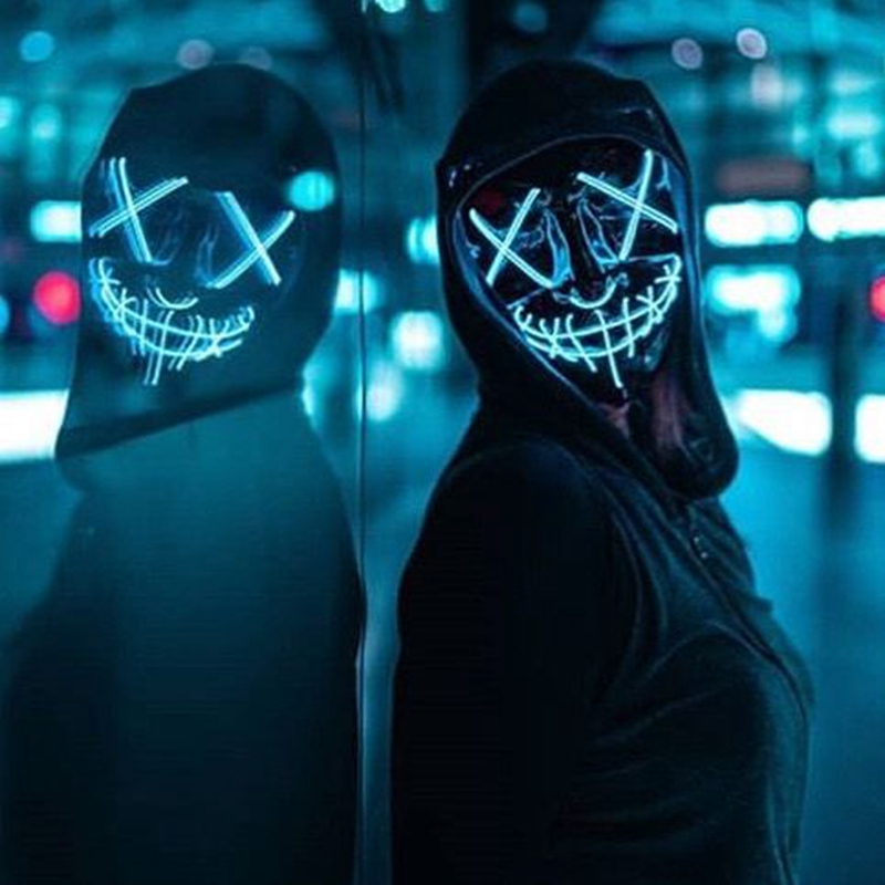 무서운 할로윈 콜플레이 라이트 업 퍼지 마스크, 할로윈 - Led Purge Mask Halloween 리뷰 및 가격