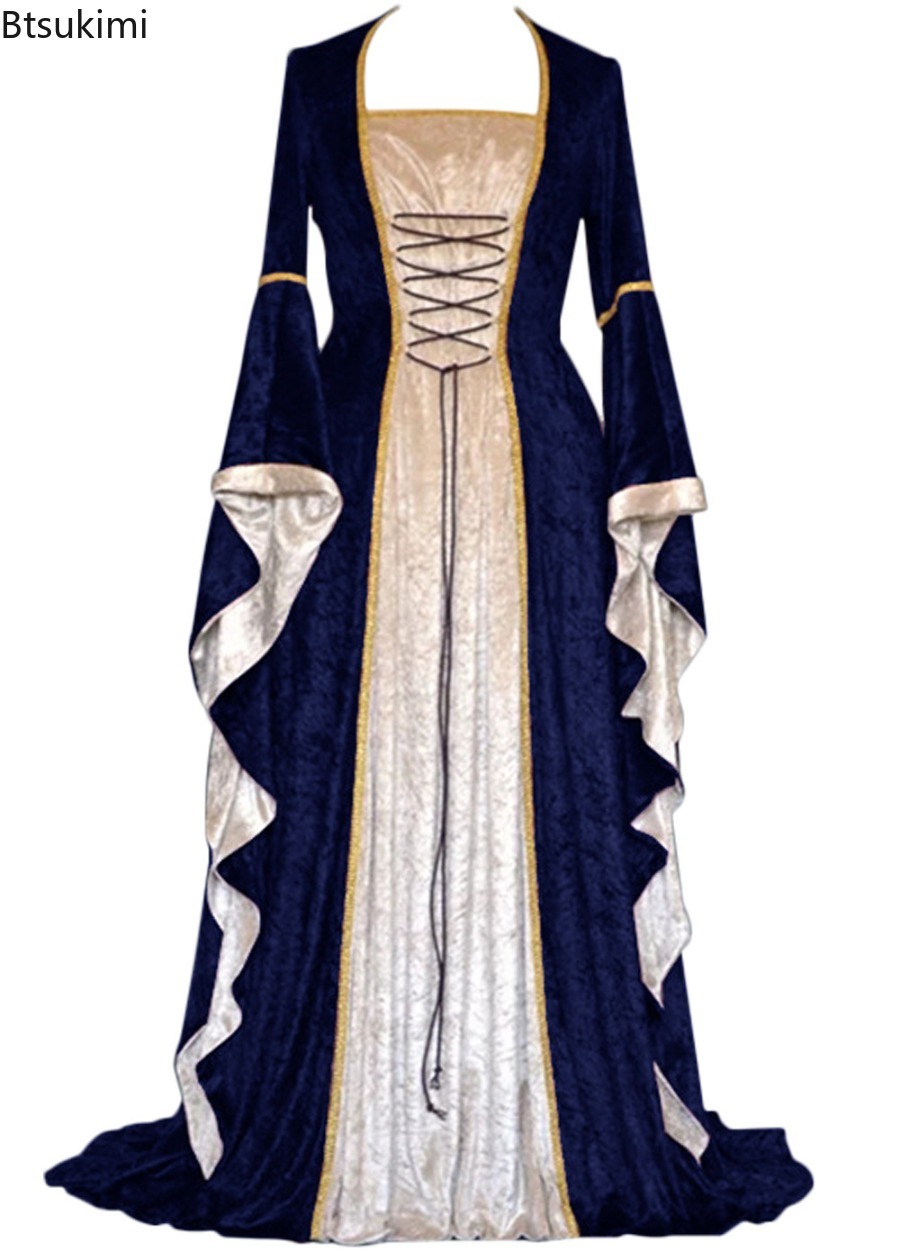 여성 르네상스 중세풍 레트로 코트 의상 드레스 레이스업 - Medieval Renaissance Dress Women 리뷰 및 가격
